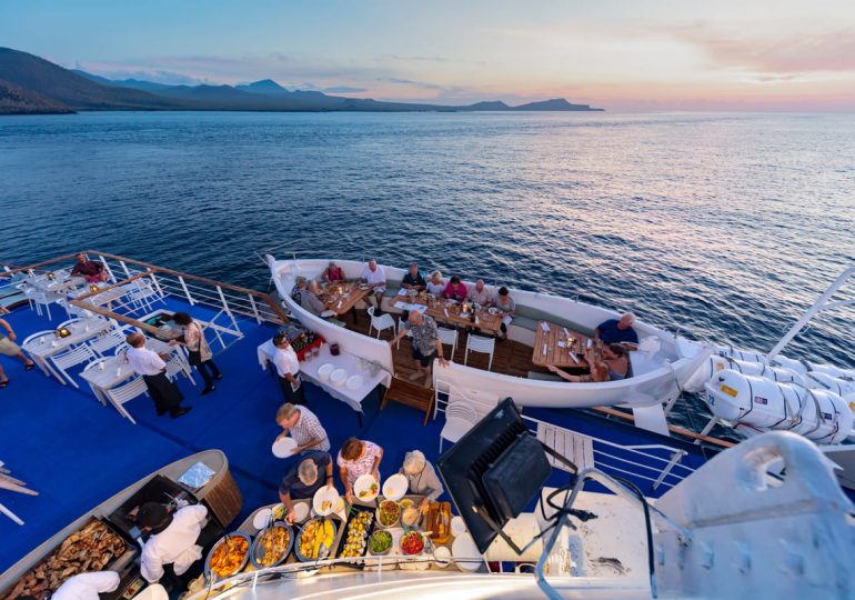 Legend Galapagos cruise -Lifeboat Dinning (moondeck)
