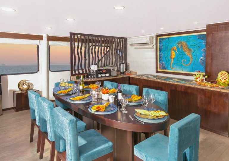 Ecogalaxy Galápagos Cruise Catamaran -Dining Room