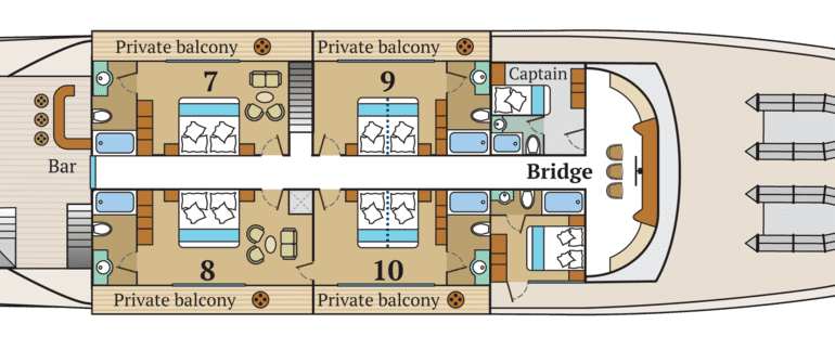 Galapagos Infinity Yacht - Upper Deck Plan