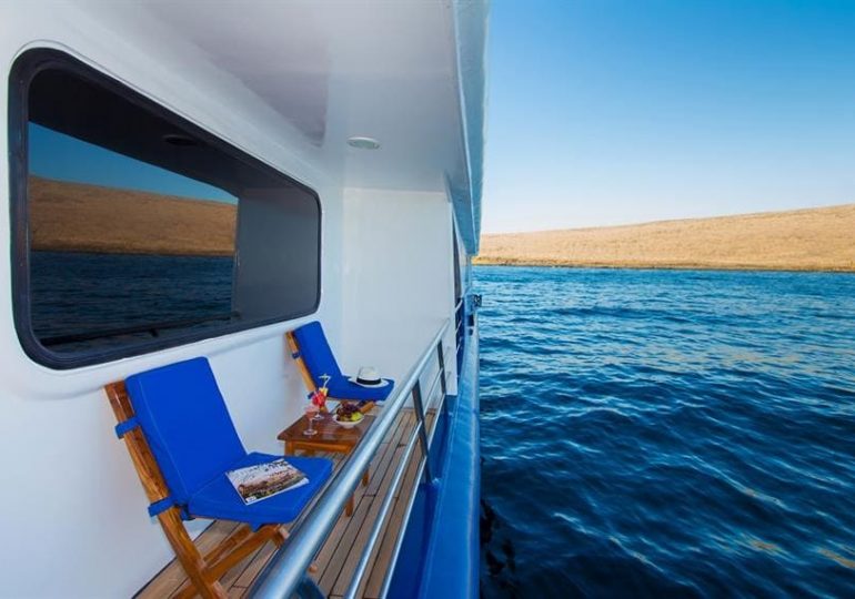 First Class Galapagos Cruise - Ocean Spray Catamaran - Cabin Balcony