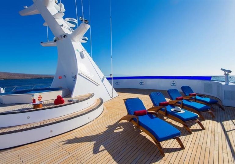 First Class Galapagos Cruise - Ocean Spray Catamaran - Solarium